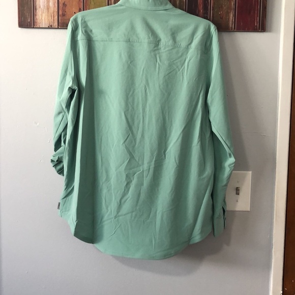 NWT eddie bauer Departure 2.0 Long-Sleeve Shirt seaglass green - Picture 5 of 11
